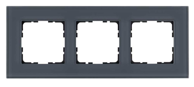 Рамка 3-постовая, стекло Маренго Jasmart G-Glass G1003GC Рамка 3-постовая, стекло Маренго Jasmart G-Glass G1003GC