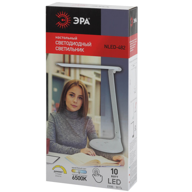 Настольная лампа ЭРА NLED-482-10W-W Б0041086 Настольная лампа ЭРА NLED-482-10W-W Б0041086