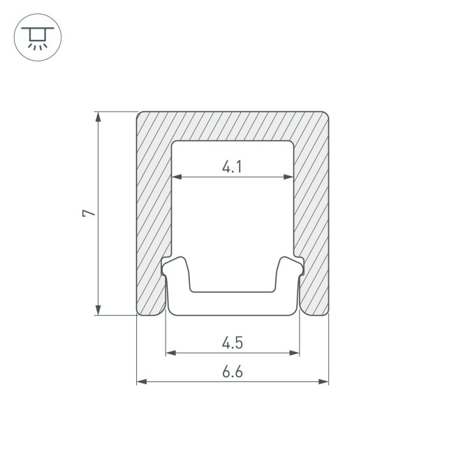Алюминиевый профиль Arlight ARH-Micro-0607-2000 Anod 036398