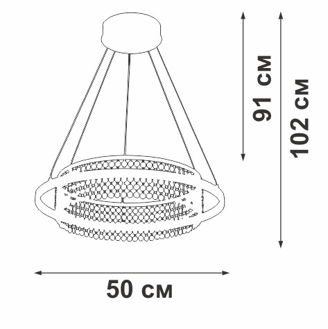 Подвесная люстра Vitaluce V54000-0/1S