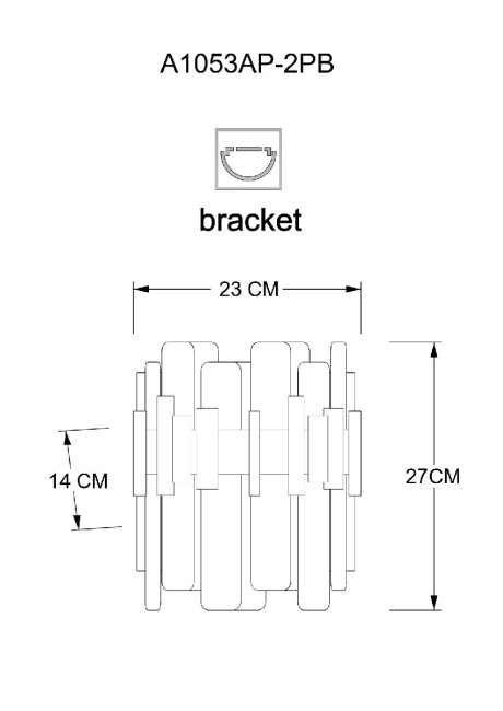 Настенный светильник Arte Lamp Alya A1053AP-2PB Настенный светильник Arte Lamp Alya A1053AP-2PB