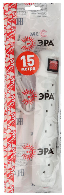 Удлинитель электрический Эра U-5s-1,5m-2x1 Б0044055