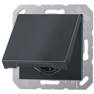Розетка 2K+З с крышкой Jung EP1420KLAN Розетка 2K+З с крышкой Jung EP1420KLAN