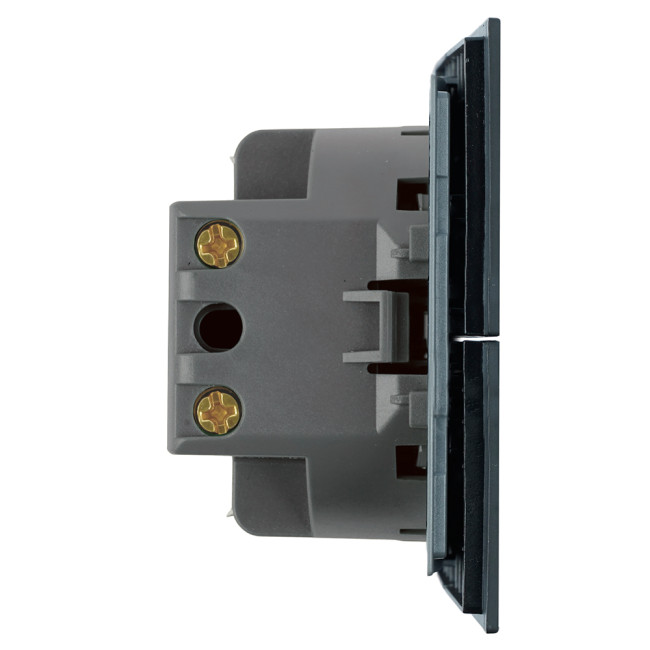 Выключатель 2-клавишный (механизм) Stekker Мия 250В 10А RSW10-3104-05 черный бархат 50443
