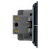 Выключатель 2-клавишный (механизм) Stekker Мия 250В 10А RSW10-3104-05 черный бархат 50443