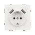 Механизм розетки с USB зарядкой Arlight SCT-NOBE-MUAA-SFPL-WH (230V, 16A) 054288