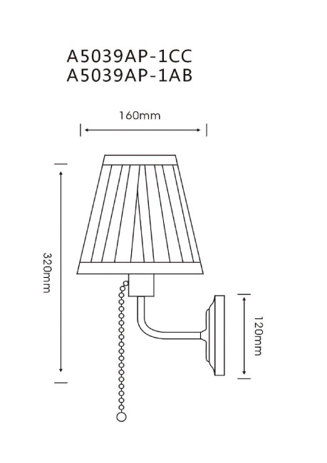 Бра Arte Lamp Marriot A5039AP-1AB Бра Arte Lamp Marriot A5039AP-1AB
