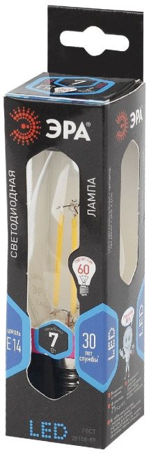 Лампа светодиодная Эра E14 7W 4000K F-LED B35-7W-840-E14 Б0027943 Лампа светодиодная Эра E14 7W 4000K F-LED B35-7W-840-E14 Б0027943