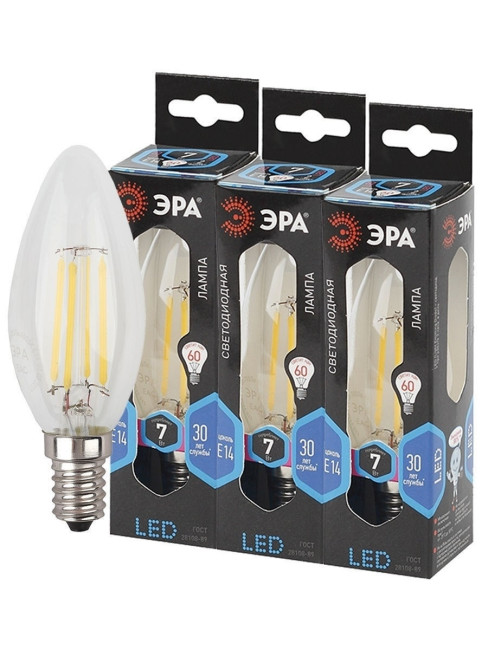 Лампа светодиодная Эра E14 7W 4000K F-LED B35-7W-840-E14 Б0027943 Лампа светодиодная Эра E14 7W 4000K F-LED B35-7W-840-E14 Б0027943