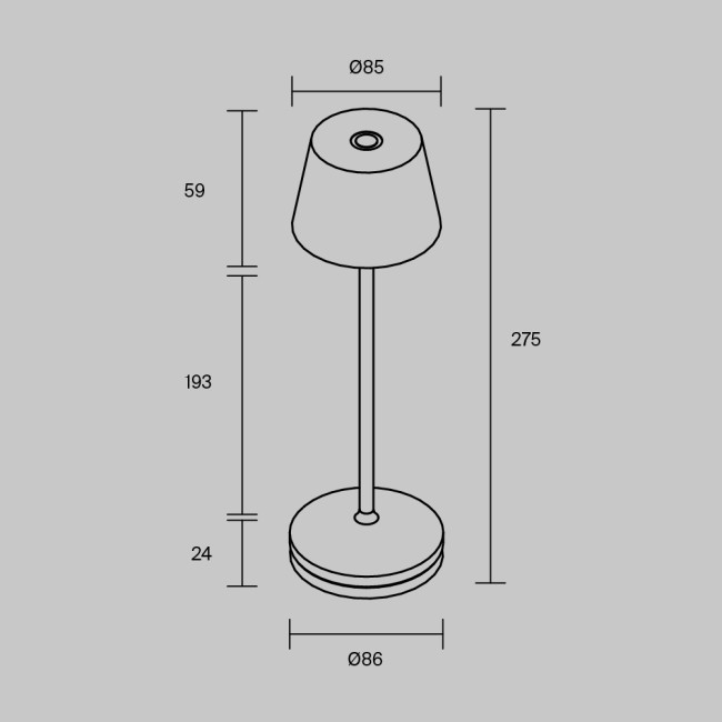 Настольная лампа с аккумулятором Maytoni Nook MOD494RL-L1BK