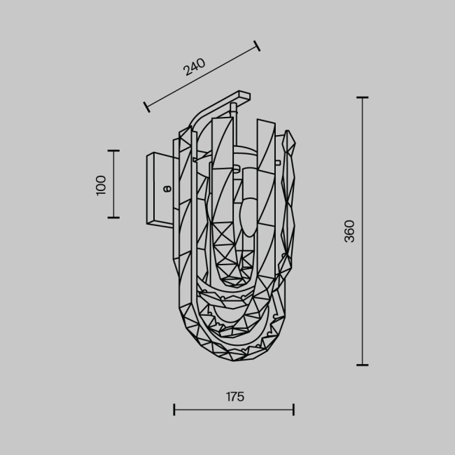 Бра Modelux ML.6621.02 CR Бра Modelux ML.6621.02 CR