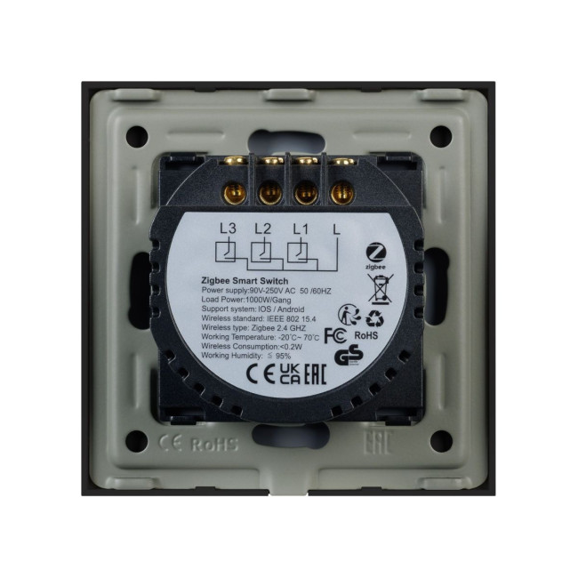 Выключатель сенсорный Arlight SWT-OMALI-S03-ZB-BK (250V, 10A, Zigbee) 050046 Выключатель сенсорный Arlight SWT-OMALI-S03-ZB-BK (250V, 10A, Zigbee) 050046
