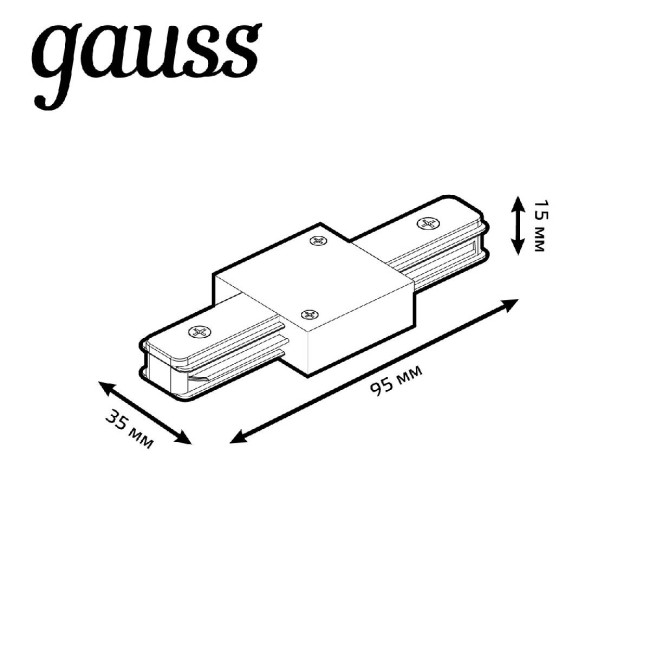 Коннектор прямой Gauss TR105 Коннектор прямой Gauss TR105