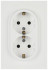 Розетка ЭРА Galaxy 15-2104-01 с заземлением двойная 2X2P+E Schuko 16А-250В IP20 белый Б0070678