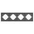 Рамка пластиковая на 4 поста Arlight FRM-TENDO-SFPL-4-GR 054655 Рамка пластиковая на 4 поста Arlight FRM-TENDO-SFPL-4-GR 054655