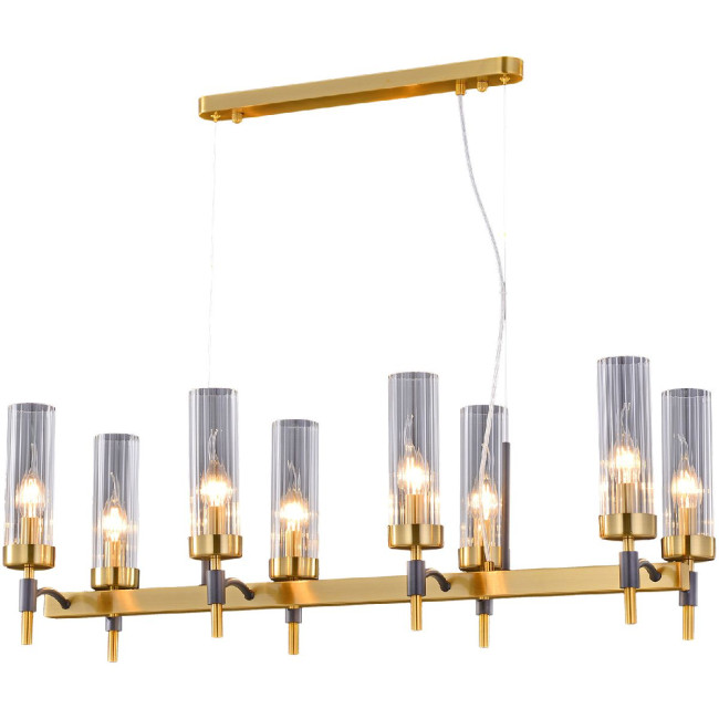 Подвесная люстра Illumico IL5177-8LLS-29 BRASS TUBO Подвесная люстра Illumico IL5177-8LLS-29 BRASS TUBO