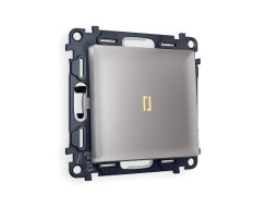 Комплект механизма 1-кл проходного выключателя с подсветкой Ambrella Volt Alfa MA502030