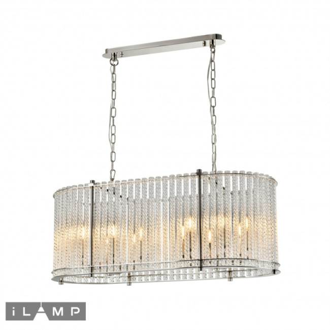 Подвесная люстра iLamp Manhattan P2554-12 Nickel Подвесная люстра iLamp Manhattan P2554-12 Nickel