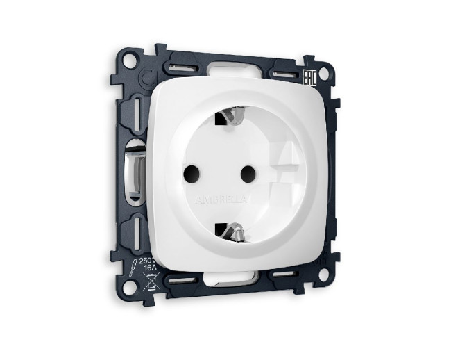 Комплект механизма розетки с/з со шторками Ambrella Volt Omega MO127010 Комплект механизма розетки с/з со шторками Ambrella Volt Omega MO127010