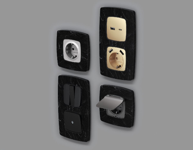 Рамка четырехместная Ambrella Volt Opera OF940704 Рамка четырехместная Ambrella Volt Opera OF940704