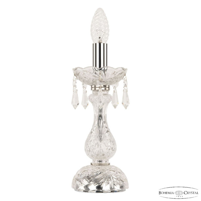 Настольная лампа Bohemia Ivele Crystal 104L/1-27 Ni Настольная лампа Bohemia Ivele Crystal 104L/1-27 Ni