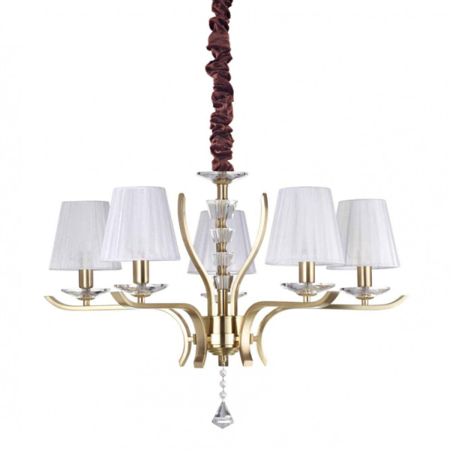 Подвесная люстра Ideal Lux Pegaso SP5 Ottone Satinato 197722 Подвесная люстра Ideal Lux Pegaso SP5 Ottone Satinato 197722