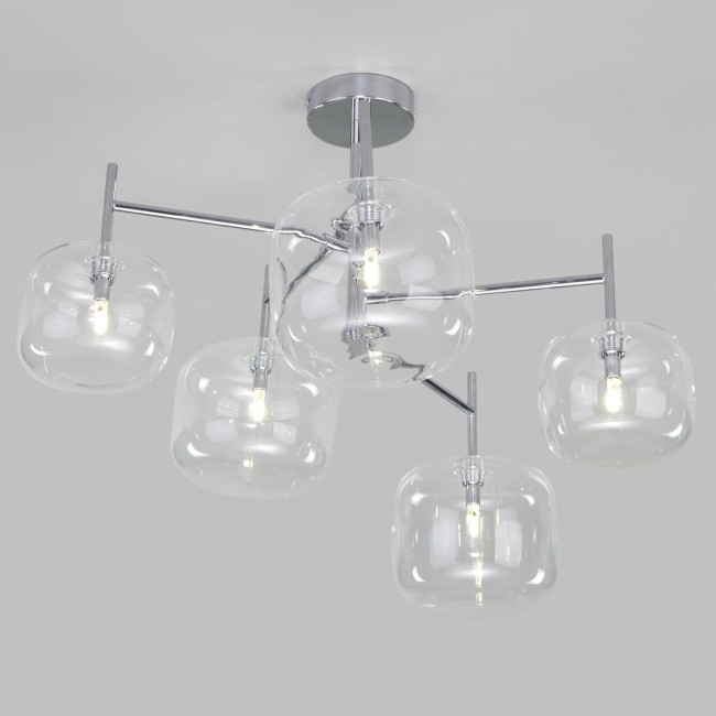 Потолочная люстра Eurosvet Jar 70128/5 хром Потолочная люстра Eurosvet Jar 70128/5 хром