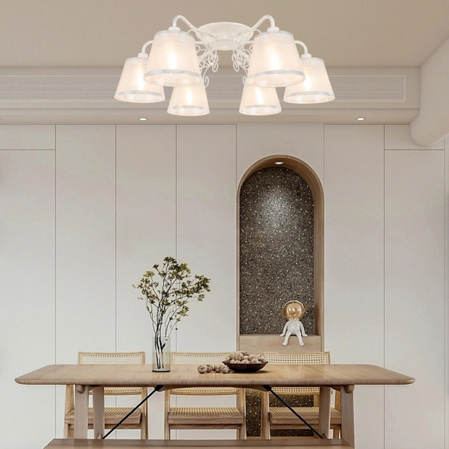 Потолочная люстра Arte Milano 341120/6 WT+SL Потолочная люстра Arte Milano 341120/6 WT+SL