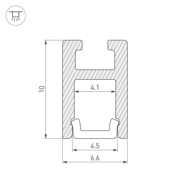 Алюминиевый профиль Arlight ARH-Micro-0610-2000 Anod 036384