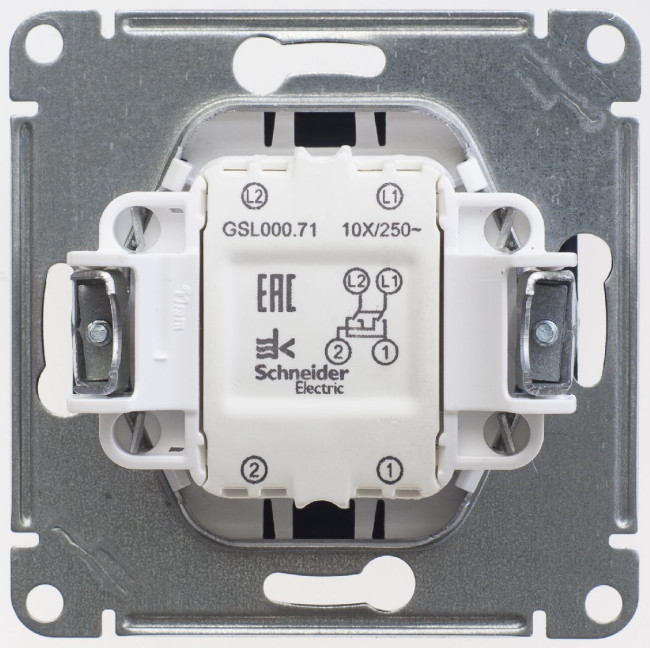 Переключатель перекрестный, сх.7, 10АХ Systeme Electric Glossa Антрацит GSL000771