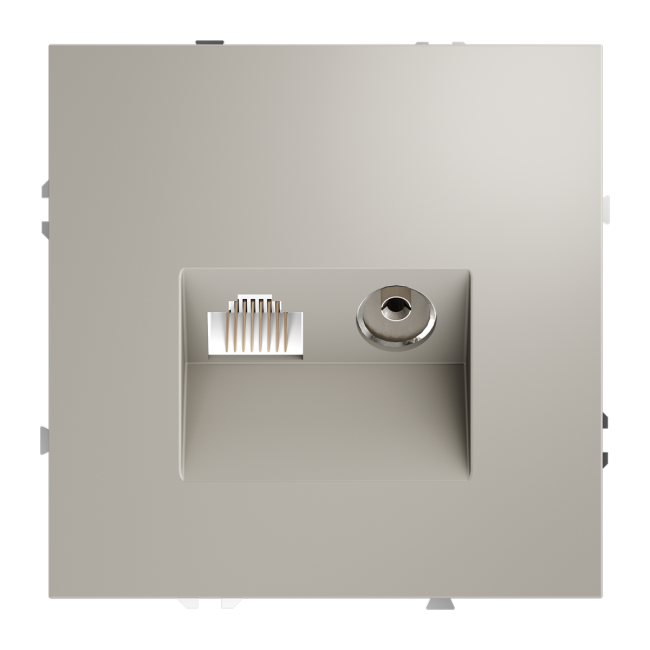 Розетка телевизионная встраиваемая Voltum S70 TV+RJ45 кат. 6, (кашемир) VLS060703 Розетка телевизионная встраиваемая Voltum S70 TV+RJ45 кат. 6, (кашемир) VLS060703