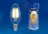 Лампа светодиодная филаментная Uniel E14 5W 3000K прозрачная LED-CW35-5W/WW/E14/CL/MB GLM10TR UL-00002368