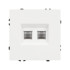 Механизм сдвоенной компьютерной розетки Arlight SCT-NOBE-MPC2-SFPL-WH (RJ-45, CAT6) 054312 Механизм сдвоенной компьютерной розетки Arlight SCT-NOBE-MPC2-SFPL-WH (RJ-45, CAT6) 054312