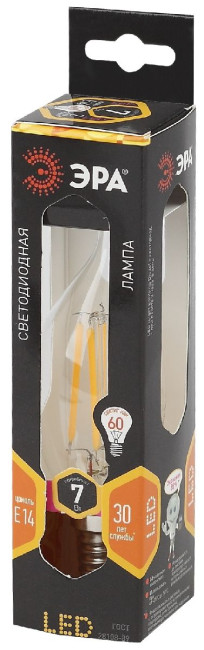 Лампа светодиодная Эра E14 7W 2700K F-LED BXS-7W-827-E14 Б0027944 Лампа светодиодная Эра E14 7W 2700K F-LED BXS-7W-827-E14 Б0027944