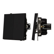 Механизм выключателя двухклавишный непроходной Arlight SWT-TENDO-MK02-SFPL-BK (230V, 10A) 054544