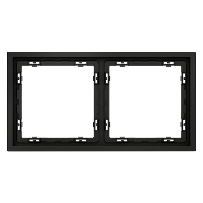Рамка на 2 поста Voltum S70 VLS100208 (черный матовый)
