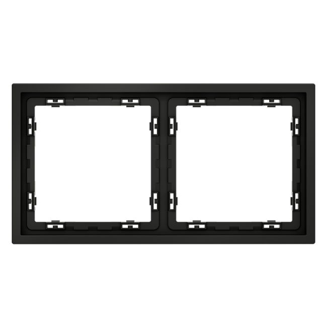 Рамка на 2 поста Voltum S70 VLS100208 (черный матовый)