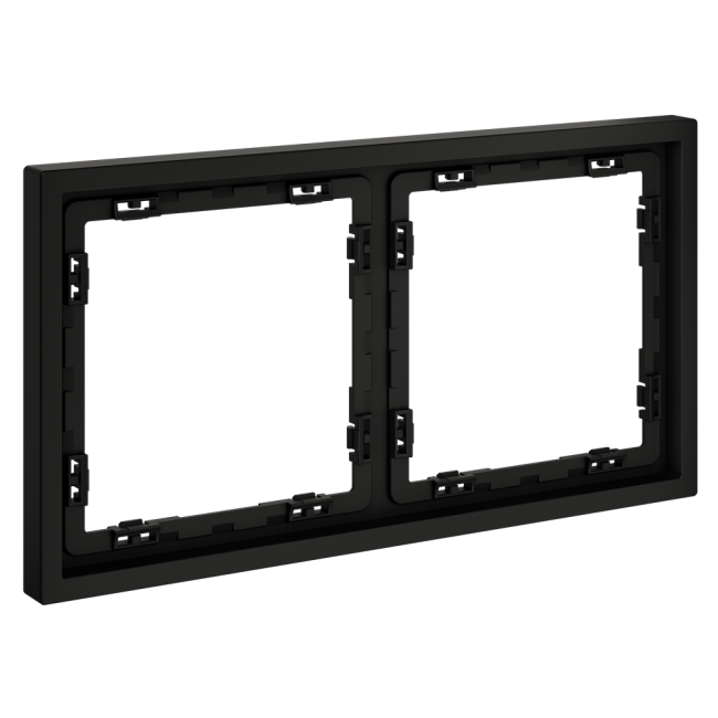Рамка на 2 поста Voltum S70 VLS100208 (черный матовый)