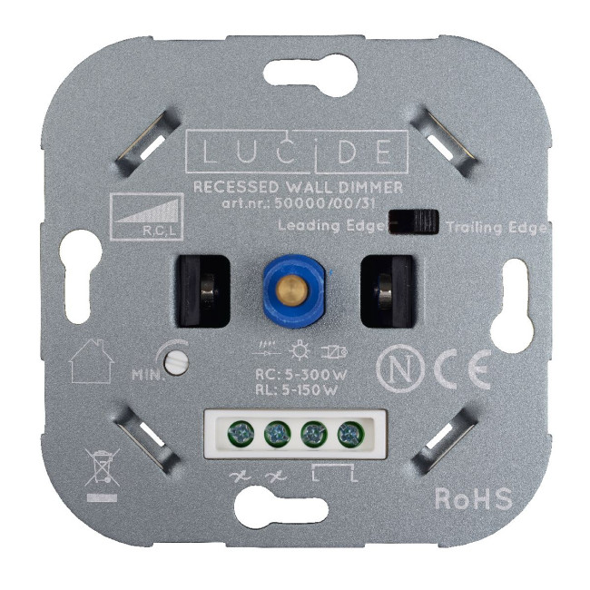 Диммер Lucide Recessed Wall Dimmer Nl 50000/00/31 Диммер Lucide Recessed Wall Dimmer Nl 50000/00/31