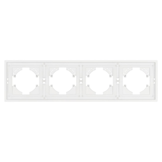 Рамка пластиковая на 4 поста Arlight FRM-TENDO-SFPL-4-WH 054656 Рамка пластиковая на 4 поста Arlight FRM-TENDO-SFPL-4-WH 054656