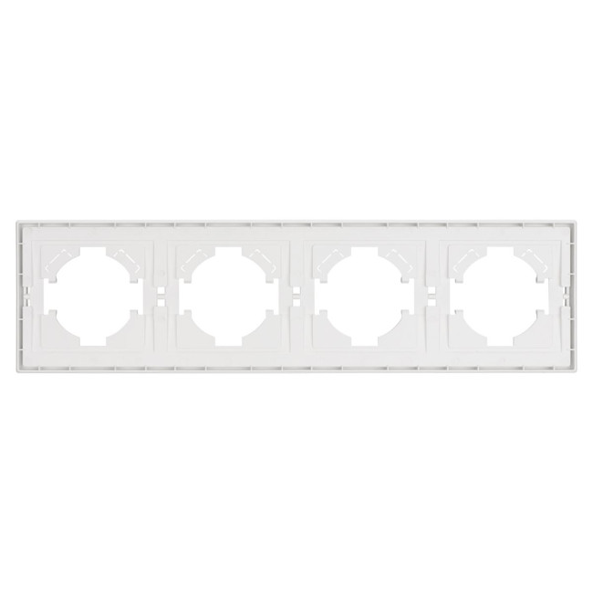 Рамка пластиковая на 4 поста Arlight FRM-TENDO-SFPL-4-WH 054656 Рамка пластиковая на 4 поста Arlight FRM-TENDO-SFPL-4-WH 054656