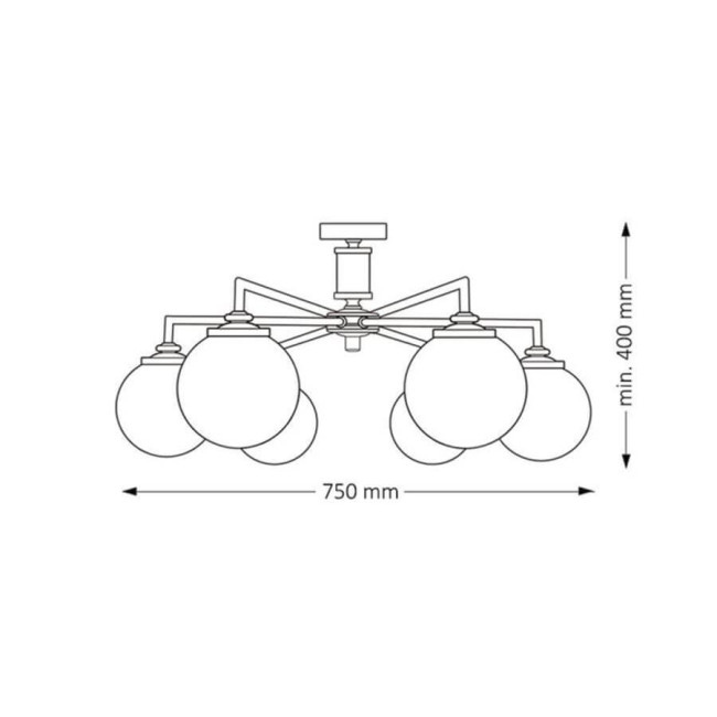 Потолочная люстра Kutek Mood Artu ART-PL-6 (N)