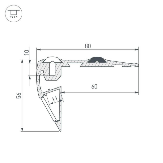 Профиль Arlight STEP-FRONT-2000 ANOD 023866 Профиль Arlight STEP-FRONT-2000 ANOD 023866