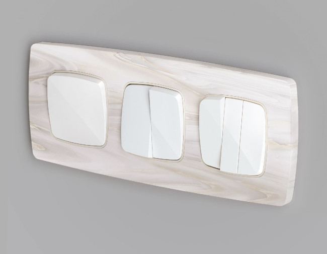 Лицевая панель для выключателя одноклавишного Ambrella Volt Omega OP1010 Лицевая панель для выключателя одноклавишного Ambrella Volt Omega OP1010