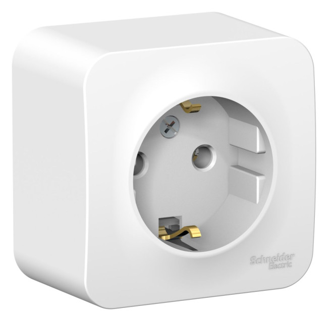 Розетка с/з без шторок, 16А, 250В Systeme Electric Blanca наруж Бел BLNRA010101