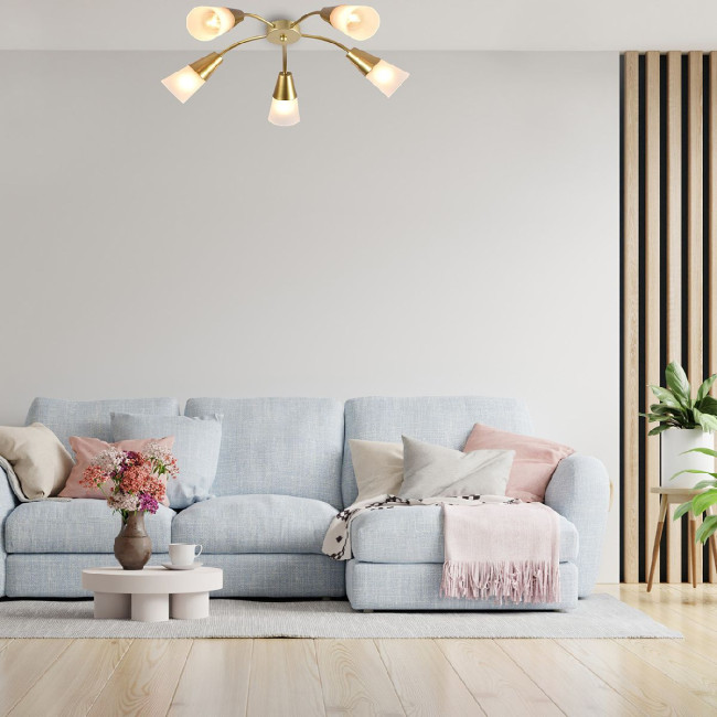 Потолочная люстра Escada Aquilegia 1100/5P Gold Потолочная люстра Escada Aquilegia 1100/5P Gold