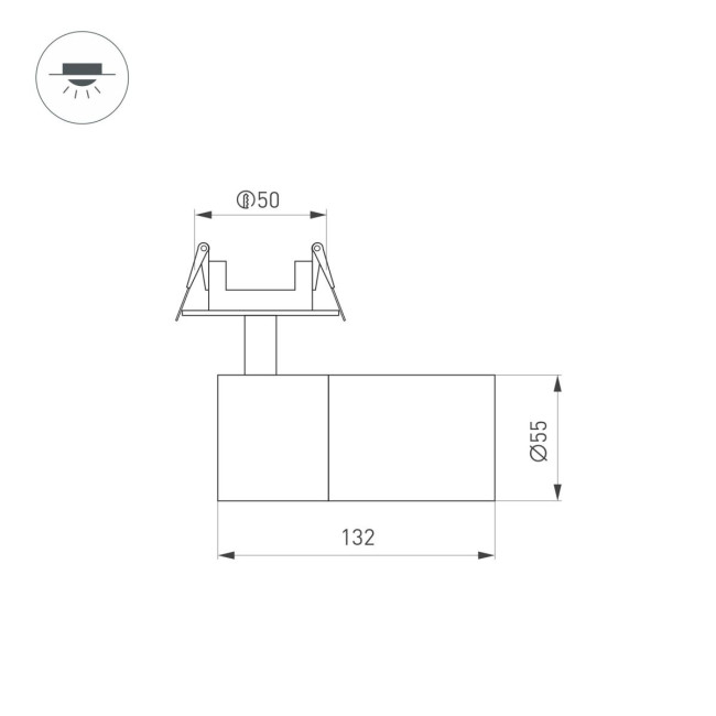 Спот Arlight LGD-ARTEMIS-BUILT-FLAP-R55-12W Warm2700 (BK, 8-80 deg, 230V) (IP20 Металл) 062274 Спот Arlight LGD-ARTEMIS-BUILT-FLAP-R55-12W Warm2700 (BK, 8-80 deg, 230V) (IP20 Металл) 062274