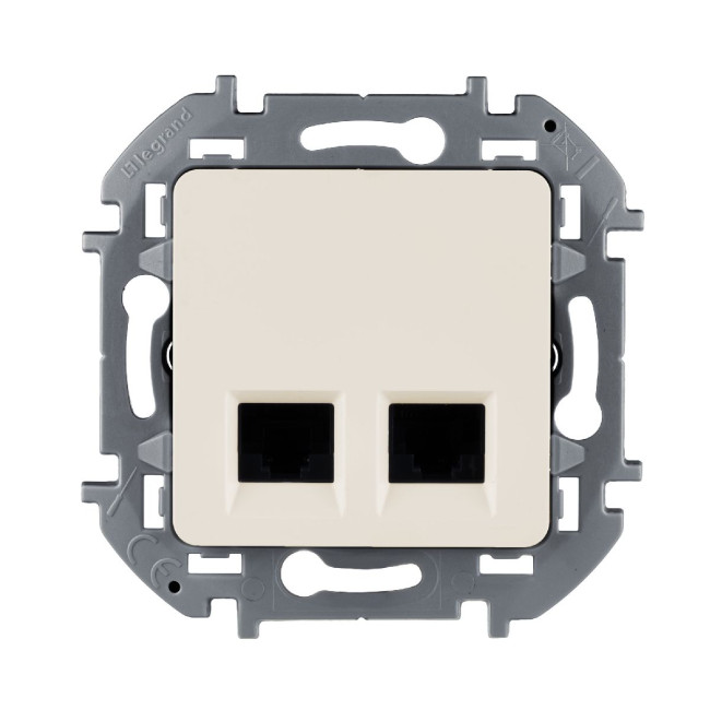 Розетка компьютерная двойная RJ45 Legrand Inspiria 673836