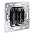 Механизм проходного переключателя двухклавишного 10А Voltum S70 VLS0203M