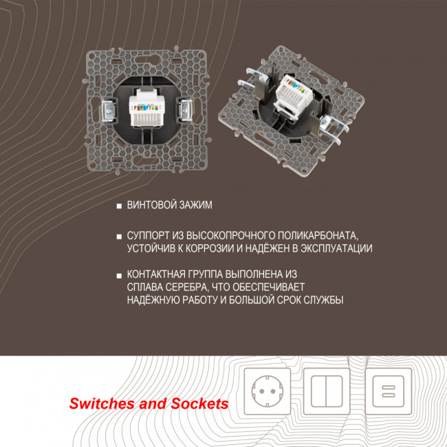 Розетка RJ45 Arte Milano 217.45-1.shampan Розетка RJ45 Arte Milano 217.45-1.shampan